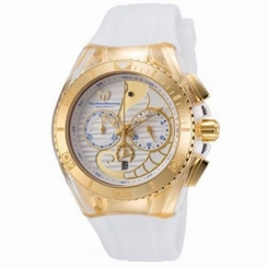  TECHNOMARINE UNISEX 40MM WHITE SILICONE BAND STEEL CASE QUARTZ WATCH 115003