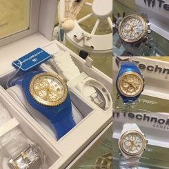 Technomarine TM-115248 Cruise JellyFish Yellow Gold Diamond Watch 2 Straps Bonus