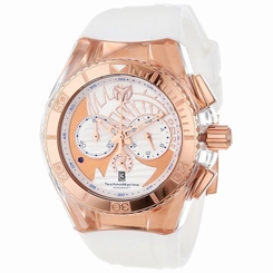 TECHNOMARINE UNISEX 40MM WHITE SILICONE BAND STEEL CASE QUARTZ WATCH 115066