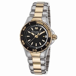 Technomarine Tm-215061 Women's Sea Manta Two-Ss Black Dial Ss Watch