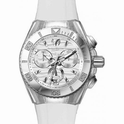 TECHNOMARINE UNISEX 40MM SILICONE BAND STEEL CASE SWISS QUARTZ WATCH 115050
