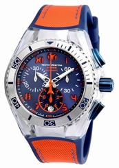 Technomarine Unisex TM-115020 Cruise California Quartz Blue, Orange Dial Watch