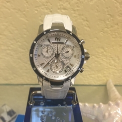 Technomarine TM-615001 Silver & White Women's 38mm UF6 Collection Swiss Watch