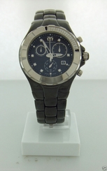 Brand New TechnoMarine Lady's Cruise Black Ceramic 40 mm Quartz Watch 110029C