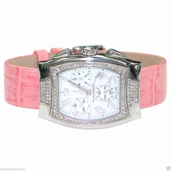 TechnoMarine Chrono TS 15361 Stainless Steel Diamond Ladies Watch Pre-Owned