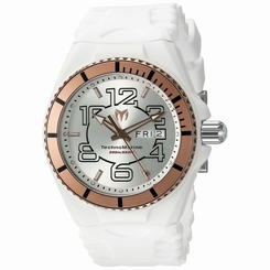 Technomarine 115145 Mens White Dial Quartz Watch with Silicone Strap