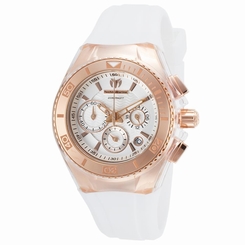 TECHNOMARINE WOMEN'S 38MM WHITE SILICONE BAND STEEL CASE QUARTZ WATCH 115032