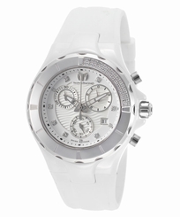TechnoMarine TM-110031 Women's Cruise Diamond Chrono White Silicone and Dial