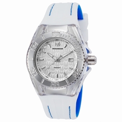 Technomarine Cruise TM-115155 Womens Silver Dial Watch with Silicone Strap