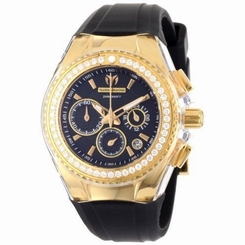 TechnoMarine Women's 111008 Cruise Original Star Chronograph Diamond Black Silic