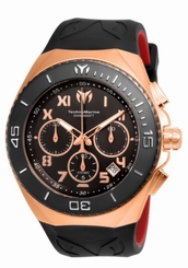 Technomarine TM-215064 Men's Ocean Manta Collection 48mm Rose Gold & Black Dial