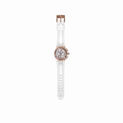 TECHNOMARINE MEN'S 40MM WHITE SILICONE BAND STEEL CASE QUARTZ WATCH 115067