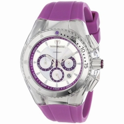 Technomarine 111032 Womens Purple Dial Analog Quartz Watch with Silicone Strap 7640133233307