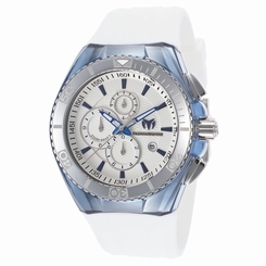 Technomarine 113007 Unisex White Dial Analog Quartz Watch with Silicone Strap