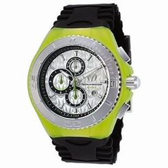 Technomarine Tm-115193 Men's Cruise Jellyfish Chrono Black Silicone Lime Green C