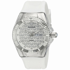 Technomarine 115209 Mens Silver Dial Analog Quartz Watch with Silicone Strap
