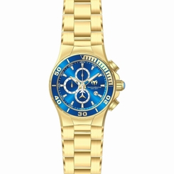 TM-215045 Technomarine Sea Manta Blue Dial Yellow Gold-Tone Stainless Steel Mens