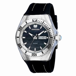 Technomarine Tm-115212 Men's Cruise Monogram Black Silicone And Mop Dial Ss Watc