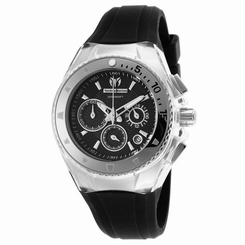 Technomarine 111002 Womens Black Dial Quartz Watch with Silicone Strap