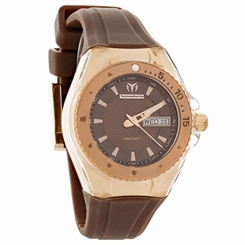 Technomarine 111009 Unisex Brown Dial Analog Quartz Watch with Rubber Strap