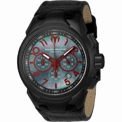 TECHNOMARINE MEN'S SEA DREAM 48MM BLACK LEATHER BAND QUARTZ WATCH TM-715026