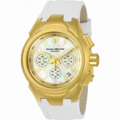 TECHNOMARINE WOMEN'S SEA DREAM 42MM WHITE LEATHER BAND QUARTZ WATCH TM-715033