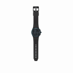 TECHNOMARINE MEN'S 46MM BLACK SILICONE BAND STEEL CASE QUARTZ WATCH 115058