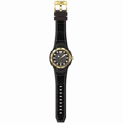 TECHNOMARINE MEN'S TECHNOMARINE BLACK SILICONE BAND SWISS QUARTZ WATCH 515007