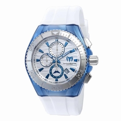 TECHNOMARINE MEN'S 46MM SILICONE BAND STEEL CASE SWISS QUARTZ WATCH 115055