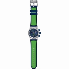 TECHNOMARINE MEN'S 46MM SILICONE BAND STEEL CASE SWISS QUARTZ WATCH 115011