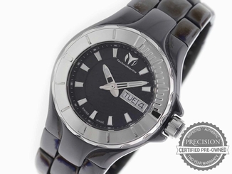TECHNOMARINE CRUISE LADIES' QUARTZ BLACK DIAL BLACK CERAMIC DAY/DATE 36MM 110026