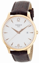 Tissot T-Classic Tradition Rose Gold Leather Men Watch T0636103603700 New in Box