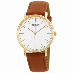 Tissot T-Classic Silver Dial Leather Strap Men's Watch T1094103603100