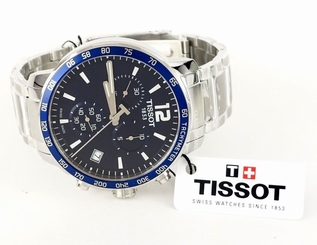 Tissot Blue Dial T0954171104700 Quickster Quartz Chronograph Men's Watch - NEW