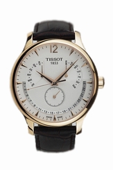 Tissot T0636373603700 Tradition Perpetual Calendar Men's Brown Leather Watch New