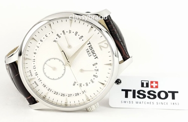 Tissot Tradition Perpetual Calendar Silver Dial Men's Watch T0636371603700 - New