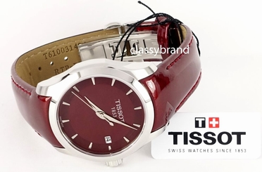 Tissot T0352101637100 Women's Courtier Quartz Watch Burgundy Dial and Strap NEW