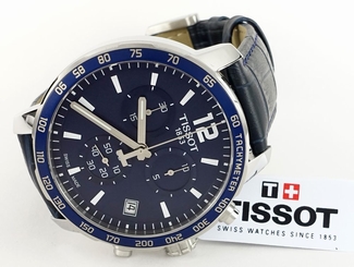 Tissot T0954171604700 Quickster Blue Dial Blue Leather Strap Men's Watch -NEW 7611608266830