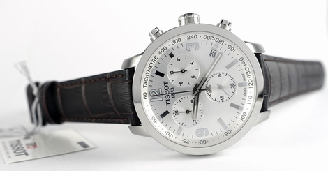 Tissot T0554171603700 Quartz Chronograph PRC 200 Men's Watch, Silver Dial