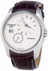 Tissot Couturier Automatic Silver Dial Brown Leather Mens Watch T0354281603100