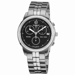 Tissot T0494171105700 T-Classic PR 100 Chronograph Black Dial Men's Steel Watch