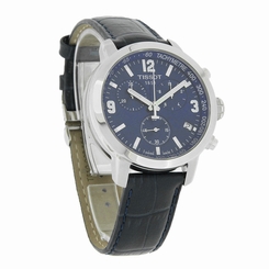 Tissot Prc 200 Series Mens Blue Leather Chronograph Watch T055.417.16.047.00
