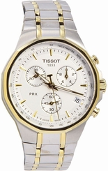 Tissot T0774172203110 PRX MSG Men's Chronograph Watch Silver Dial