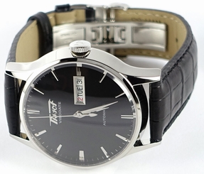 Tissot T0194301605101 Visodate Automatic Day Date Black Dial Men's Watch - NEW