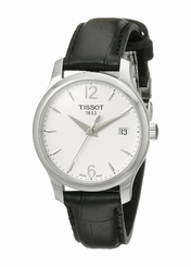 Tissot T Classic Tradition Black Leather Women's Watch T0632101603700 New in Box