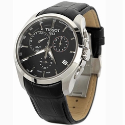 Tissot T-Trend Couturier Chronograph GMT Black Dial Mens Watch T0354391605100