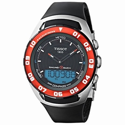 Tissot T0564202705100 Mens Black Dial Quartz Watch with Rubber Strap 758499234573