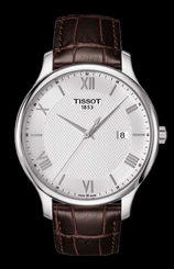 Tissot Tradition Brown Leather Quartz Analog Men's Watch T063.610.16.038.00