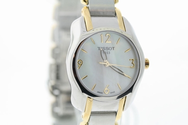 NWT Ladies Tissot T-Wave T0232102211700 Mother of Pearl Dial Two Tone SS Watch
