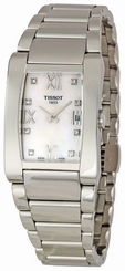 NWT Ladies Tissot T-Trend T0073091111600 Mother of Pearl Diamond St. Steel Watch 73091111600